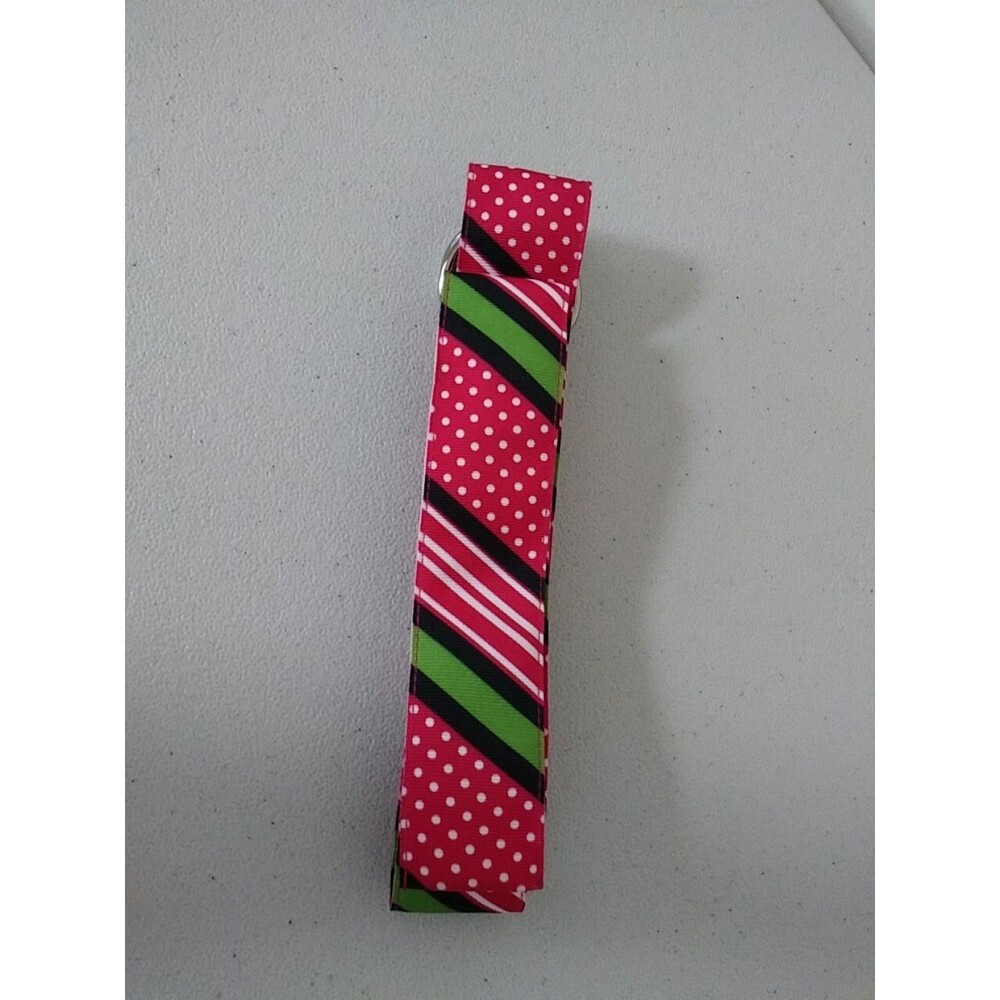 TALBOTS Multicolor Fabric Belt Silver D-Rings Striped Dots Green Red Multi   NWT - Picture 8 of 8